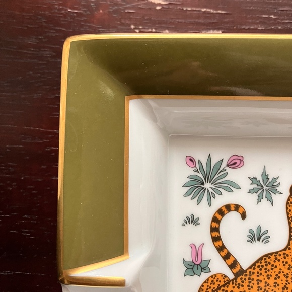 VINTAGE HERMÈS PARIS LÉOPARDS Ashtray/Change tray - Picture 8 of 14
